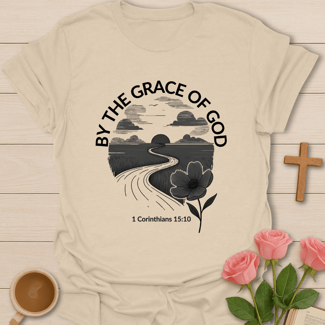 By The Grace Of God T-Shirt - Kozzy Co Sand / S