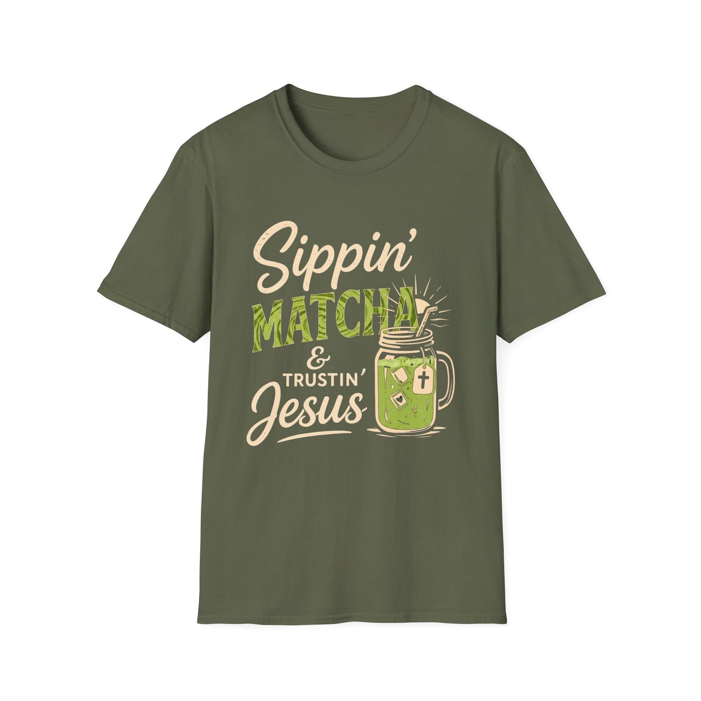 Sippin Matcha & Trustin' Jesus T-Shirt