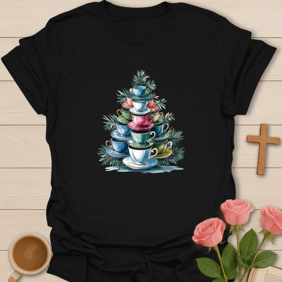 Christmas Teacup Tree T-Shirt T-Shirt