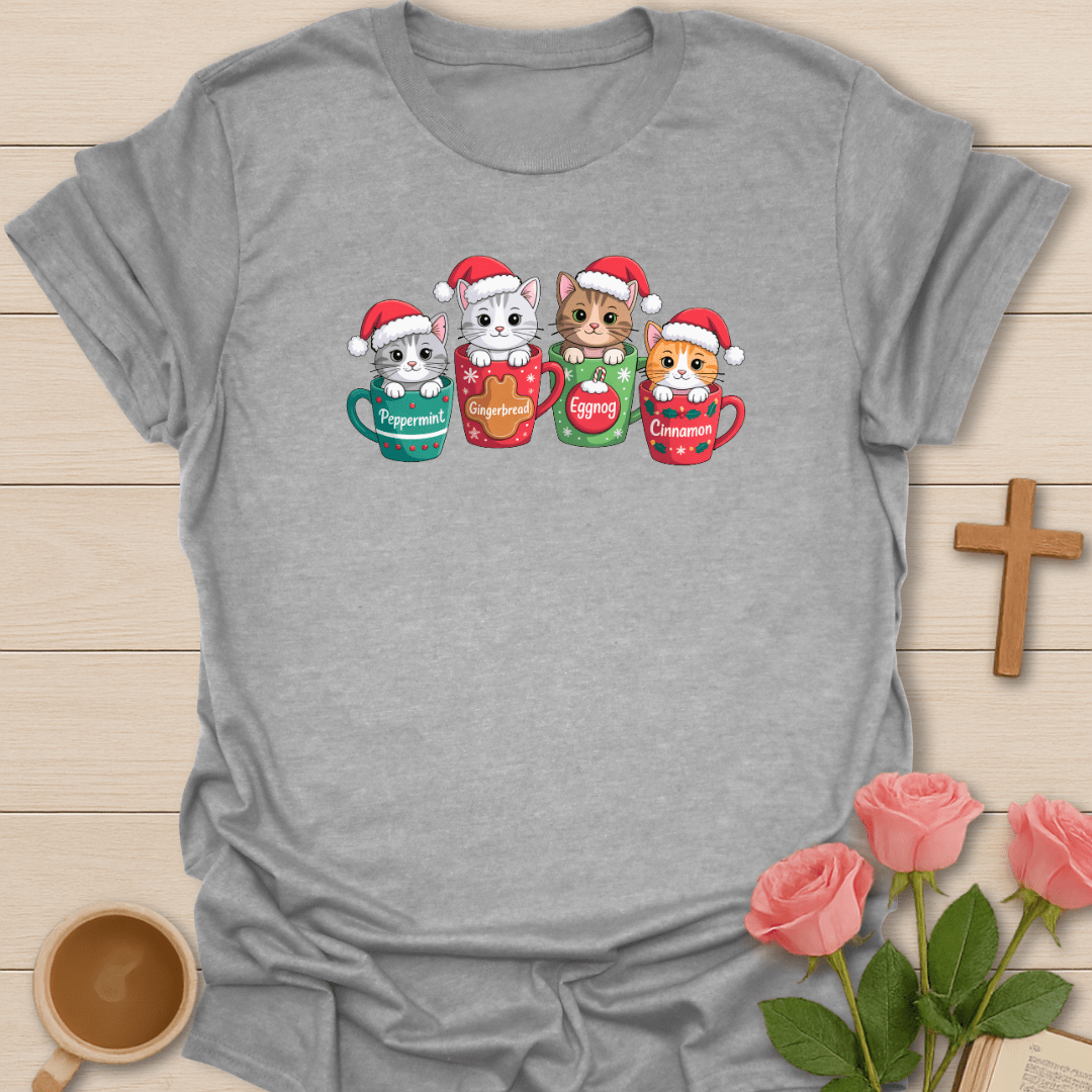 Christmas Kitten Mugs T-Shirt T-Shirt