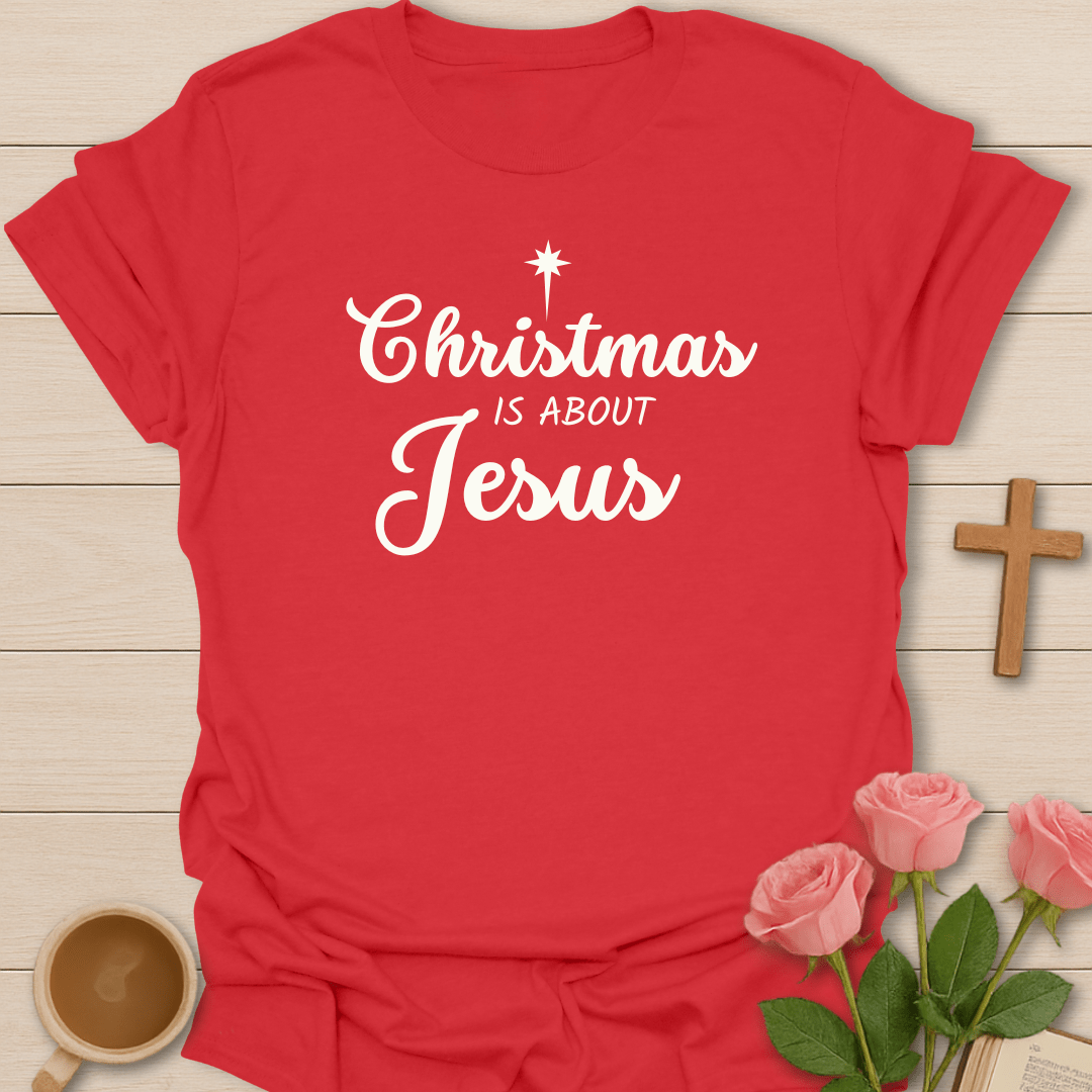 Christmas Is About Jesus T-Shirt - Kozzy Co Red / S