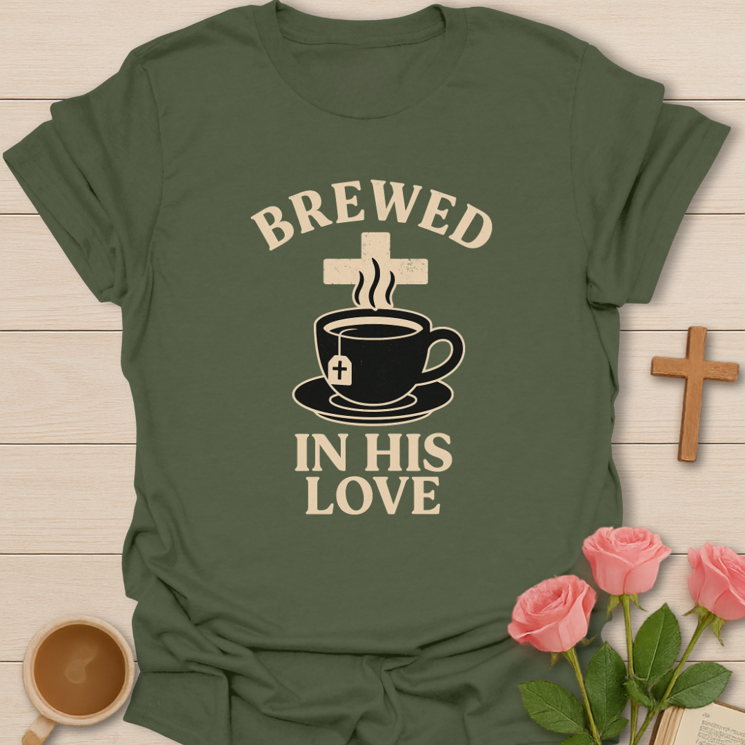 Brewed In His Love T-Shirt