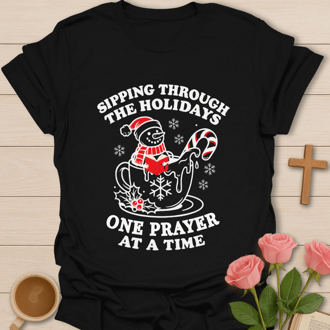 Snowman Christmas Prayer T-Shirt