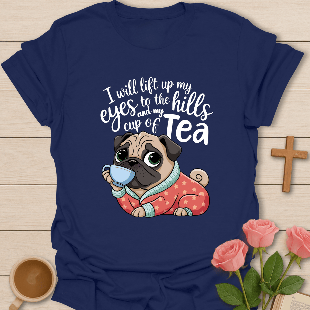 Cup Of Tea Pug T-Shirt