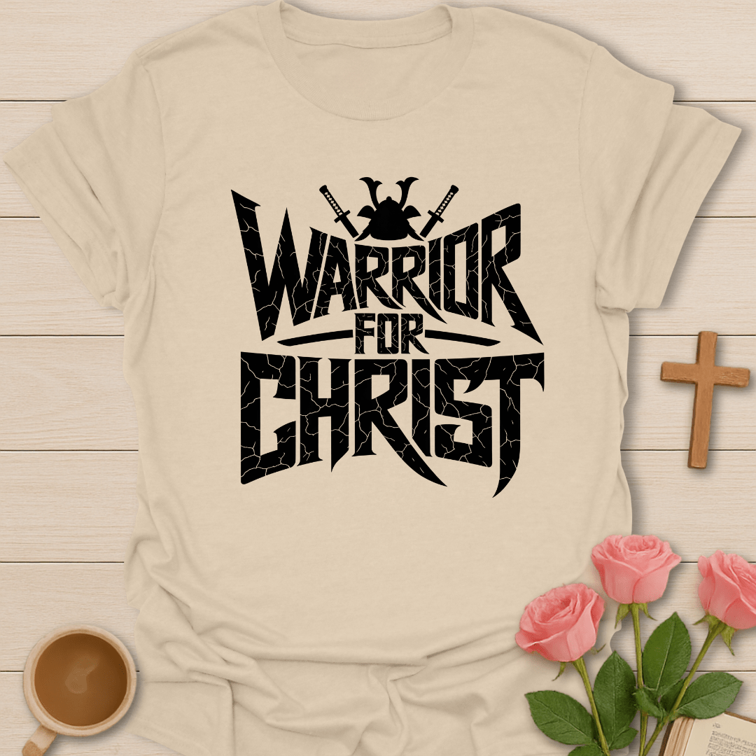 Warrior For Christ T-Shirt - Kozzy Co Sand / S