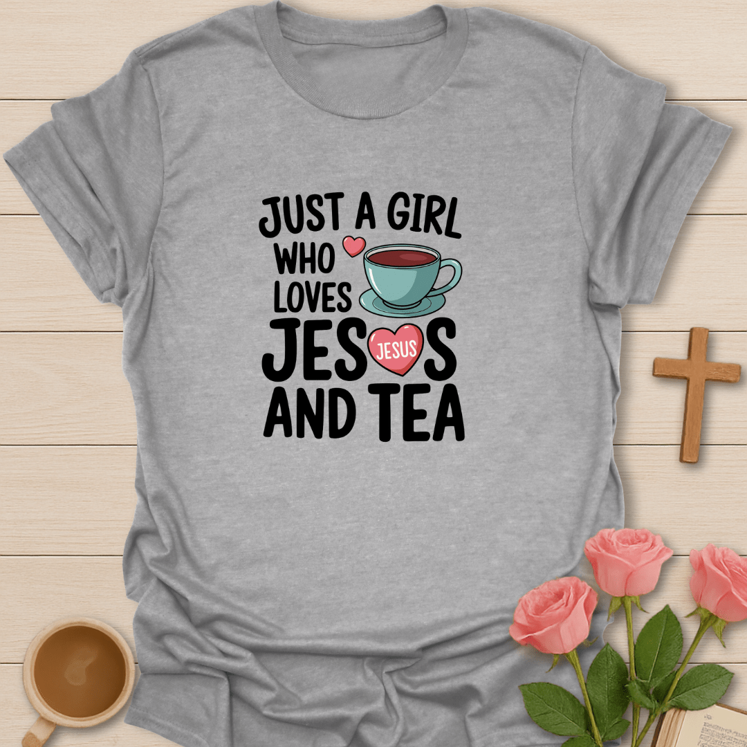 Loves Jesus And Tea T-Shirt T-Shirt