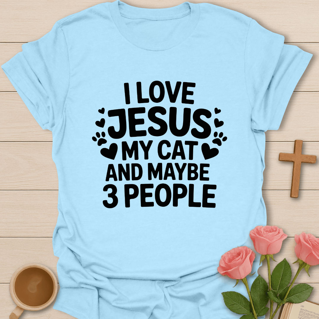 Love Jesus & Cat T-Shirt