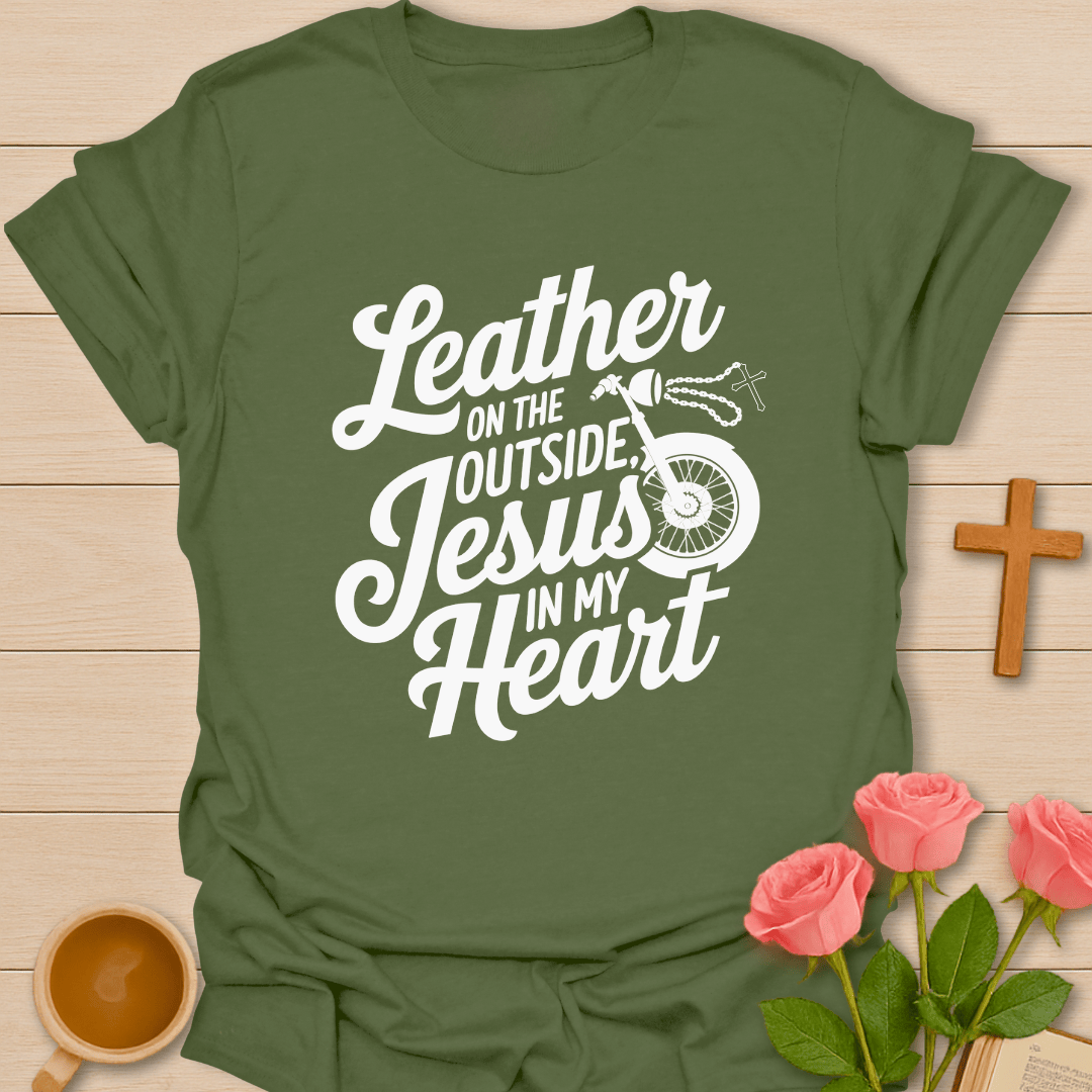 Jesus In My Heart Biker T-Shirt