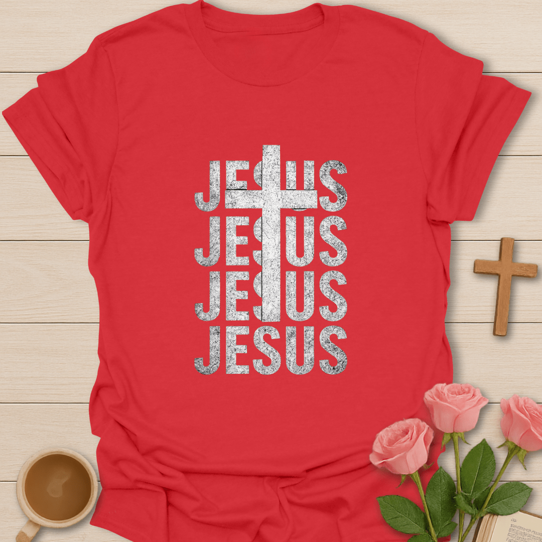 Vintage JESUS Stacked T-Shirt T-Shirt