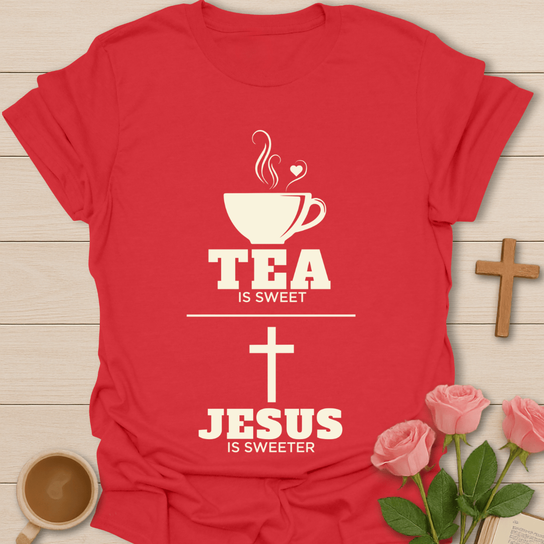 Jesus Is Sweeter Tea T-Shirt KozzyCo Christian and tea lover design