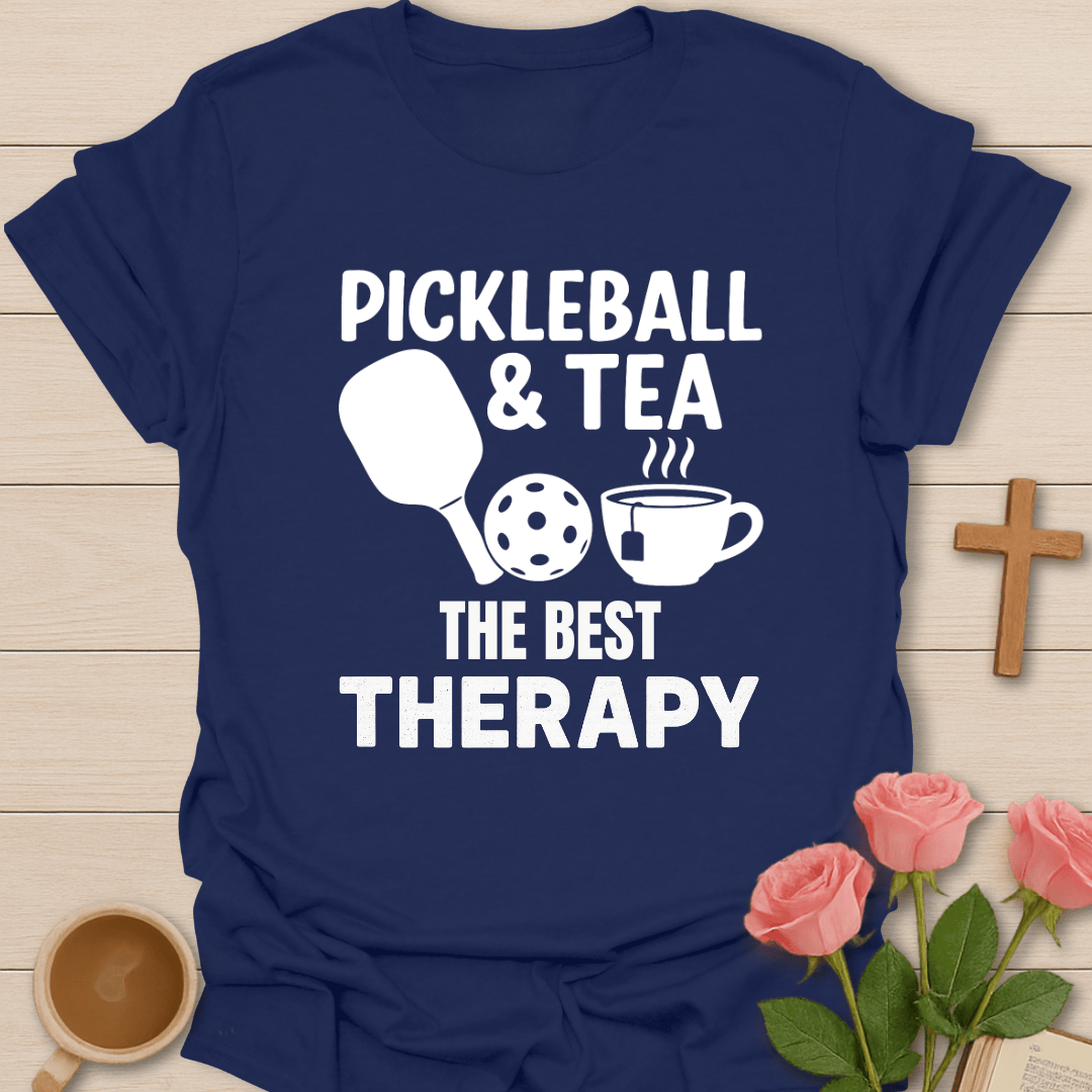 Pickleball & Tea Best Therapy T-Shirt T-Shirt