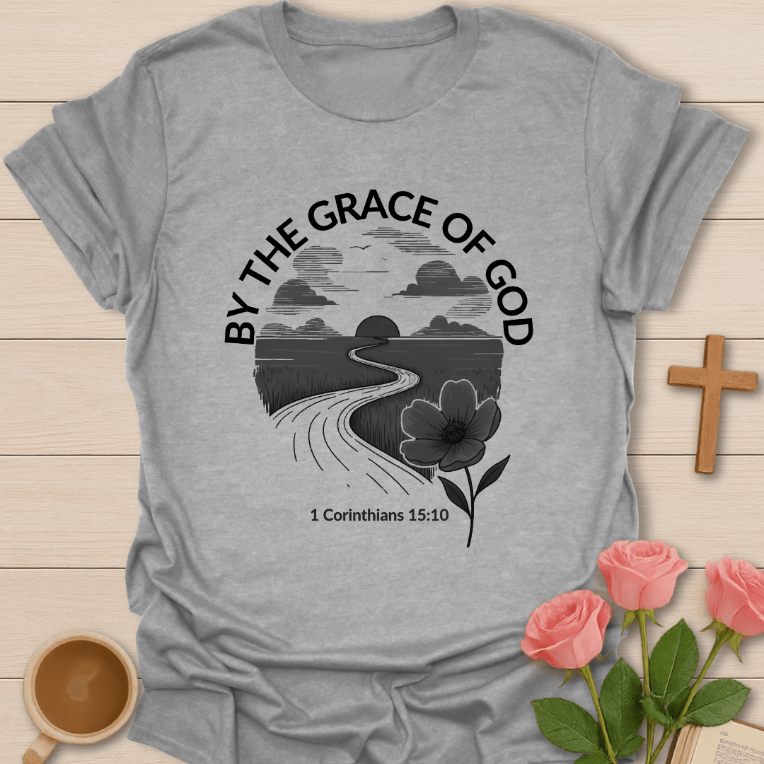 By The Grace Of God T-Shirt - Kozzy Co Sport Grey / S