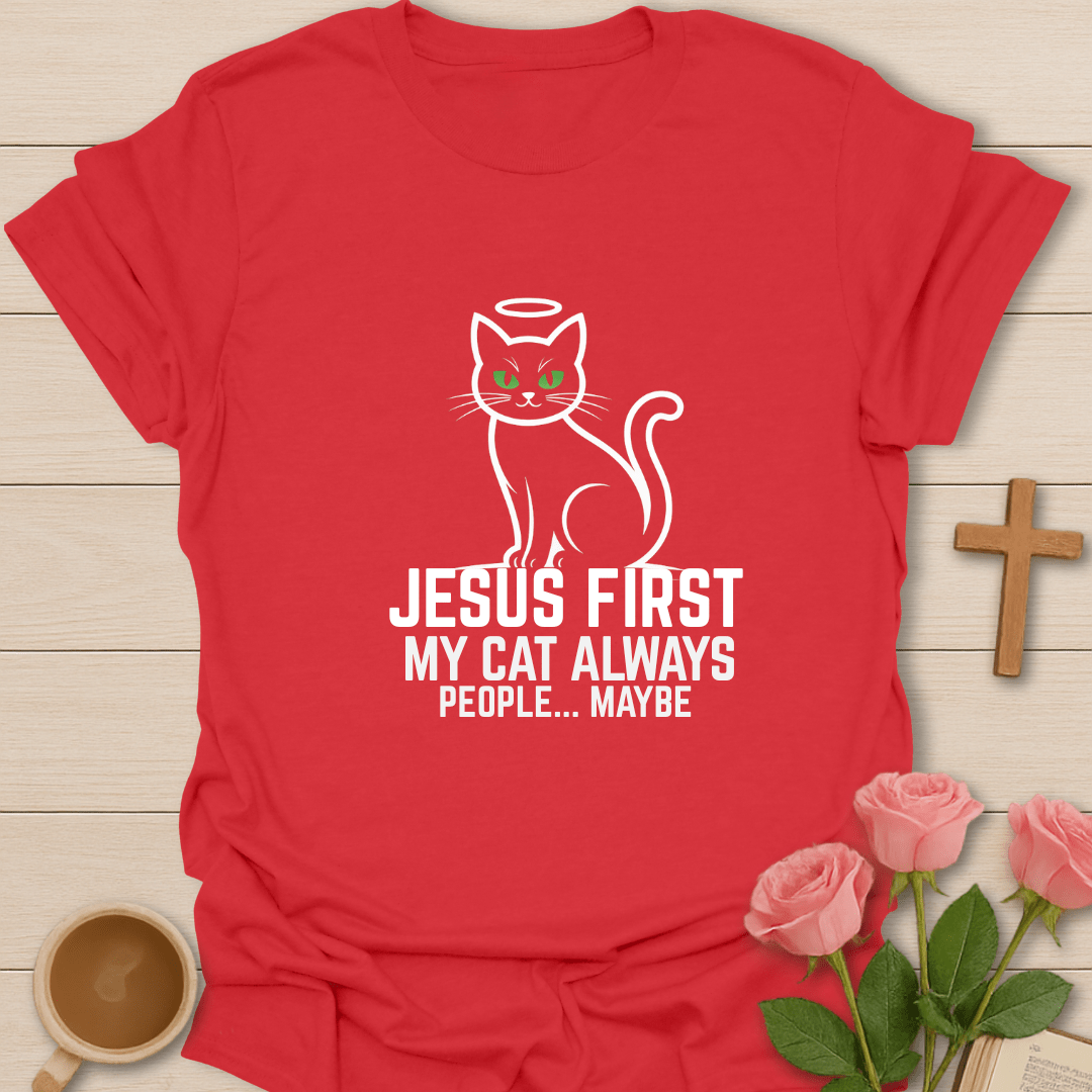 Jesus My Cat and People T-Shirt