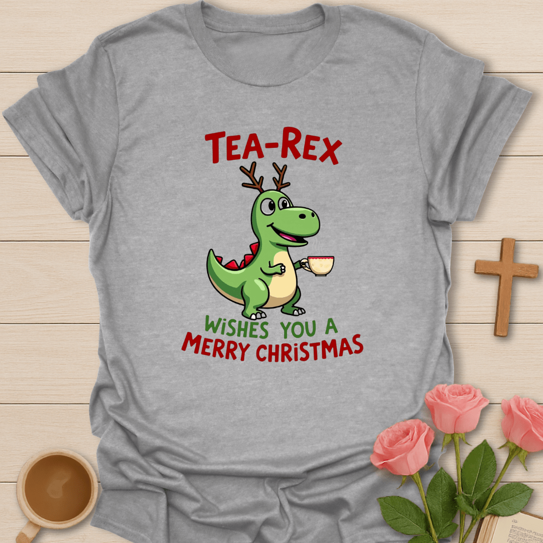 Tea-Rex Christmas T-Shirt T-Shirt