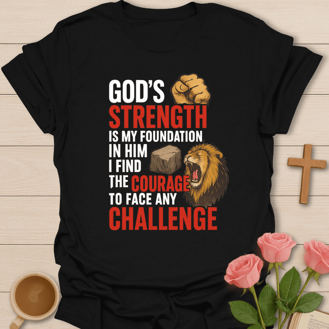 God's Strength T-Shirt - Kozzy Co Black / S