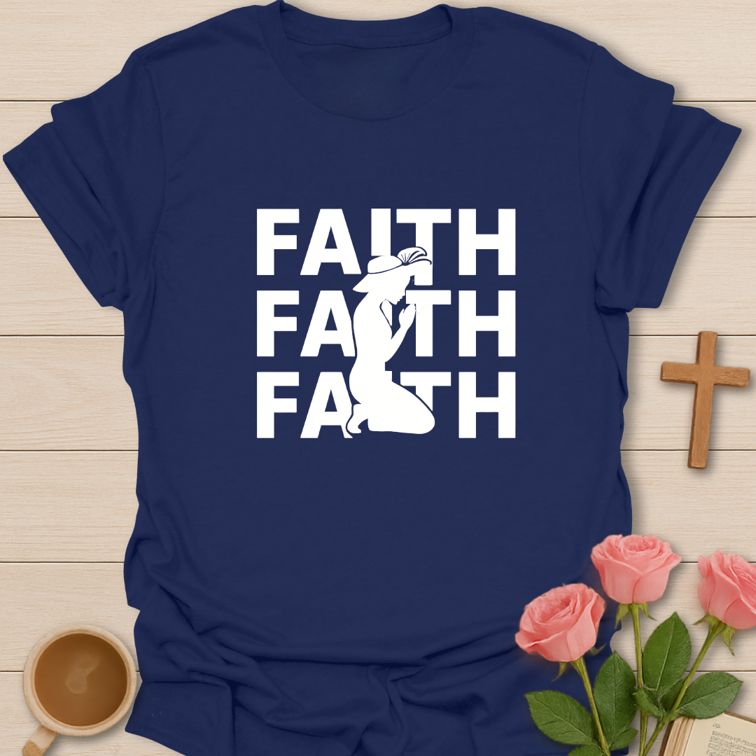 Kneeling Lady Faith T-Shirt
