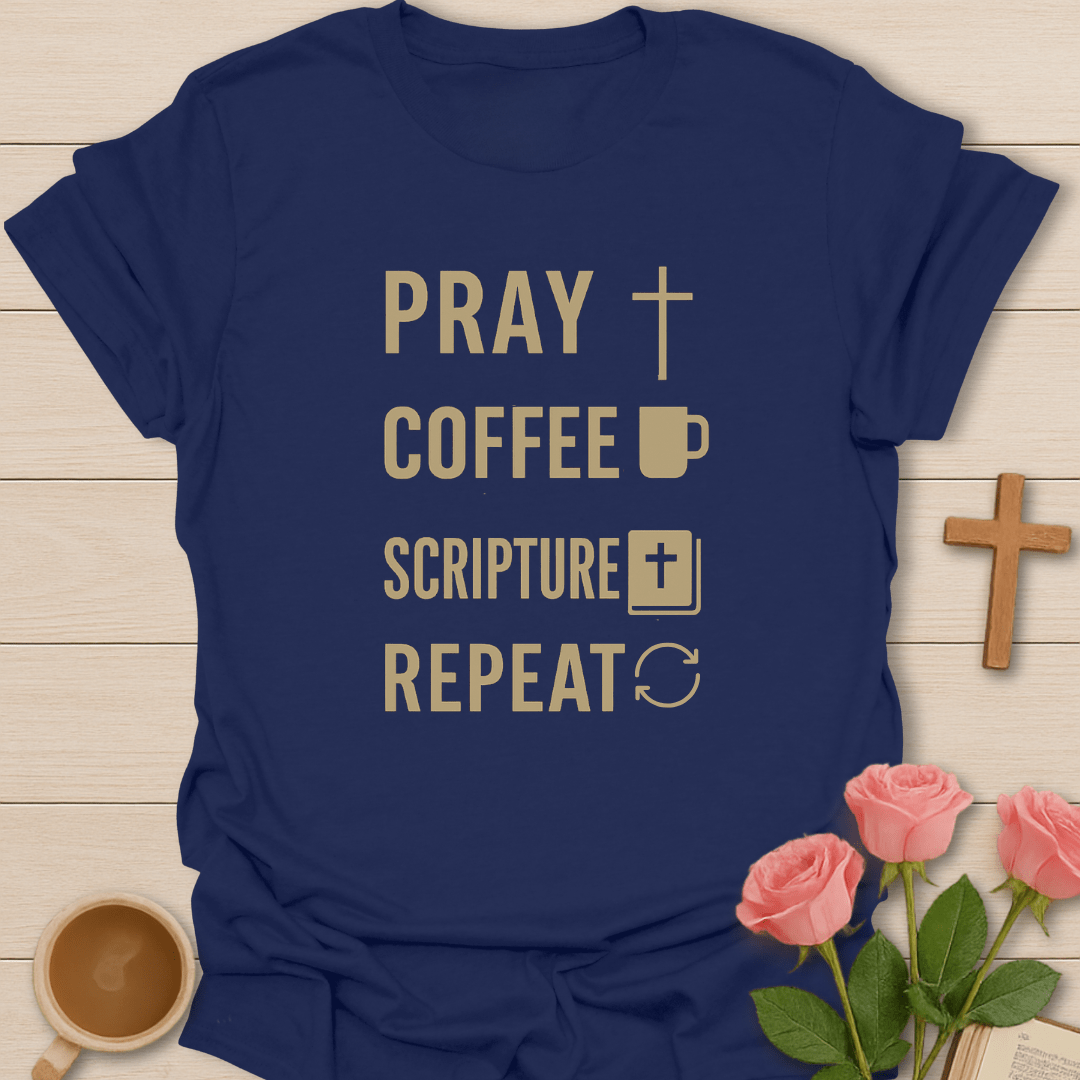 Pray, Coffee, Scripture, Repeat T-Shirt T-Shirt
