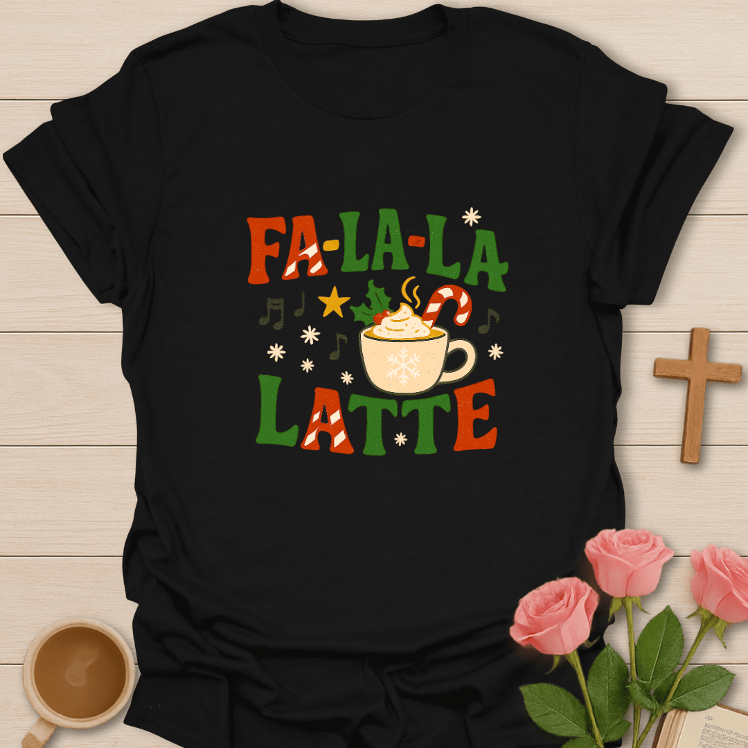 Fa La La Latte T-Shirt - Kozzy Co Black / S
