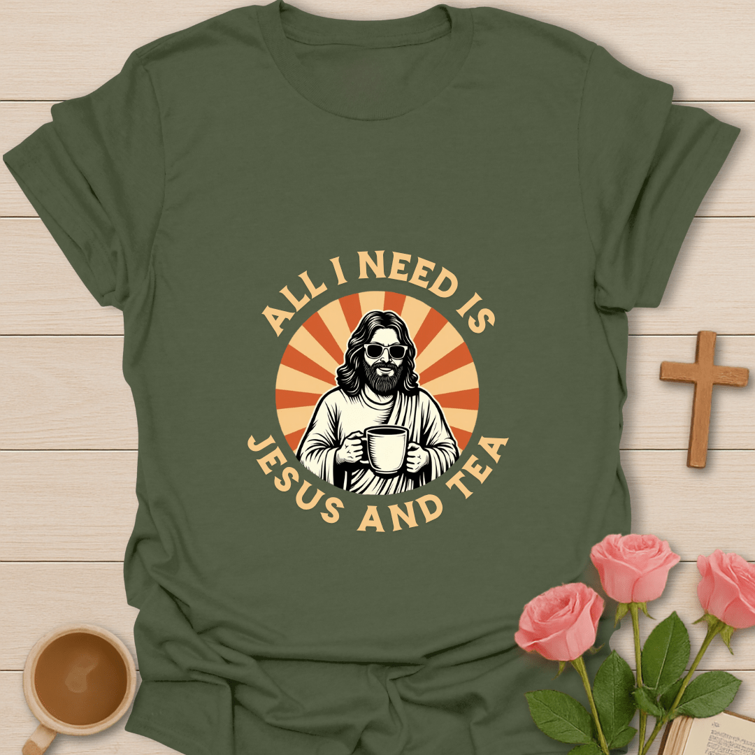 Retro Jesus And Tea T-Shirt