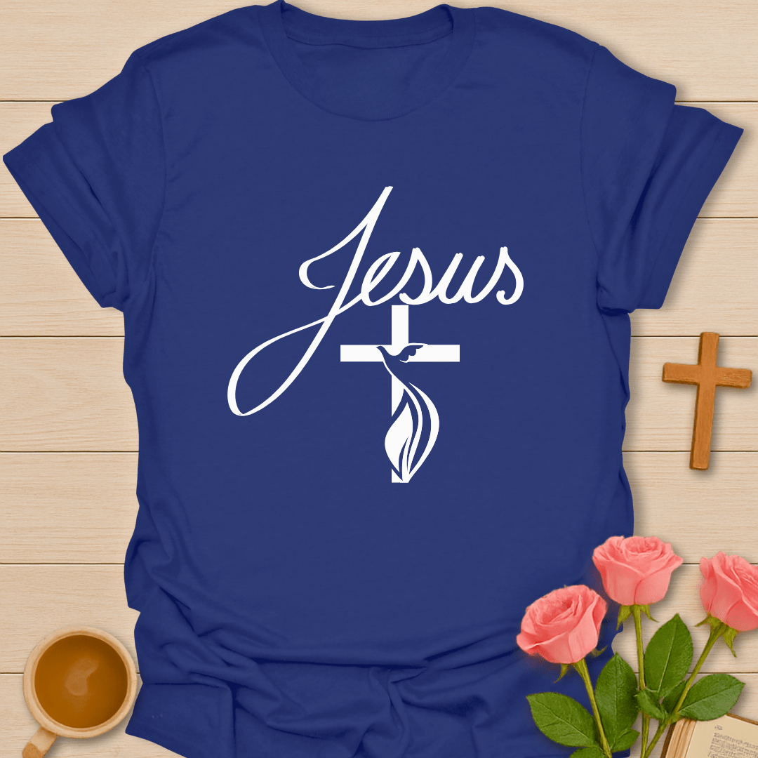 Dove Cross & Jesus T-Shirt T-Shirt