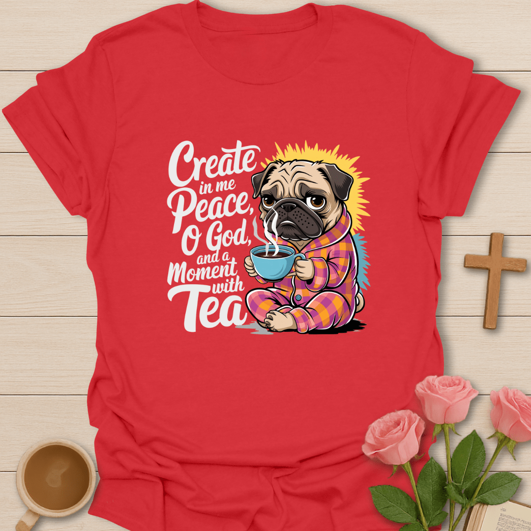 Peaceful Dog Tea T-Shirt T-Shirt