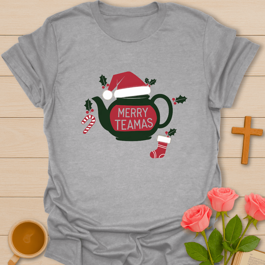 Santa Teapot Christmas T-Shirt