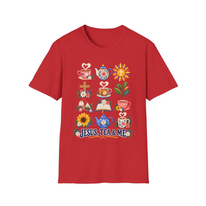Retro Christian tea lover shirt with vintage-style lettering and faith-inspired design.