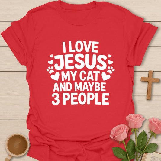 Love Jesus & Cat T-Shirt