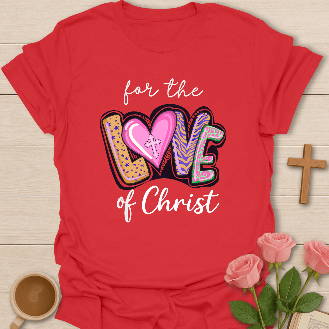 Retro Love Of Christ T-Shirt - Kozzy Co Red / S