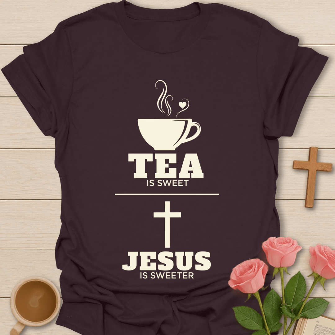 Jesus Is Sweeter Tea T-Shirt KozzyCo Christian and tea lover design
