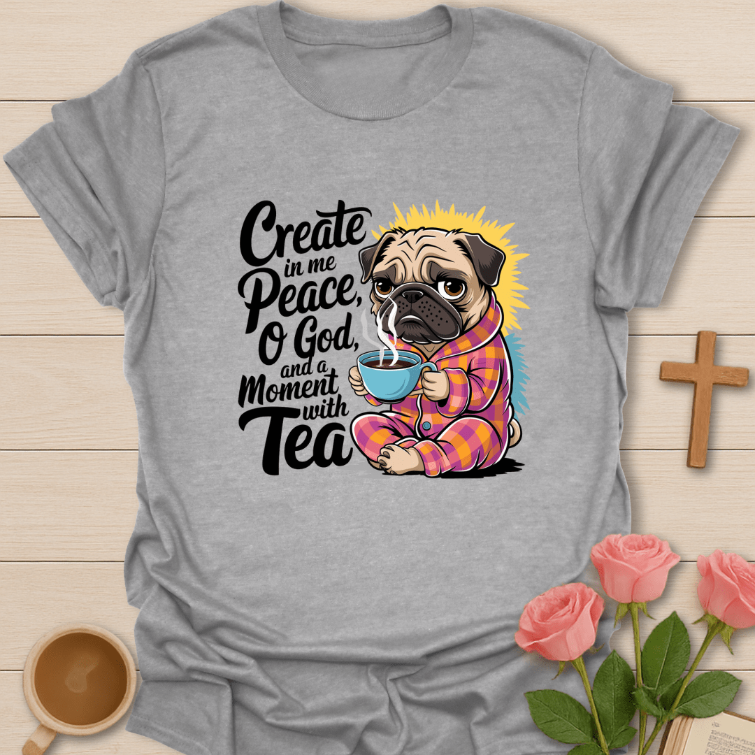 Peaceful Dog Tea T-Shirt T-Shirt