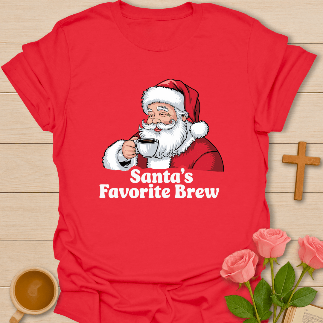 Santa's Brew Christmas T-Shirt T-Shirt