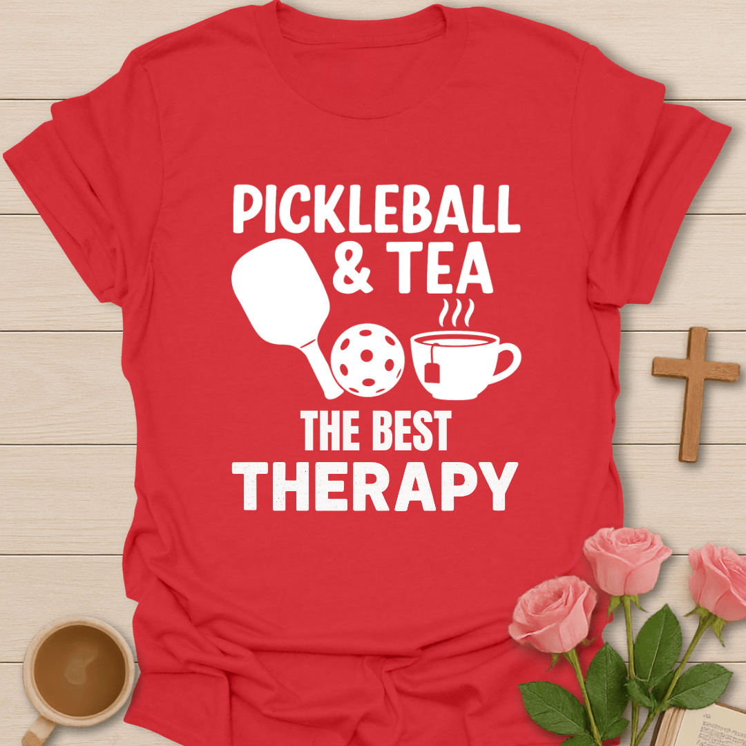 Pickleball & Tea Best Therapy T-Shirt T-Shirt