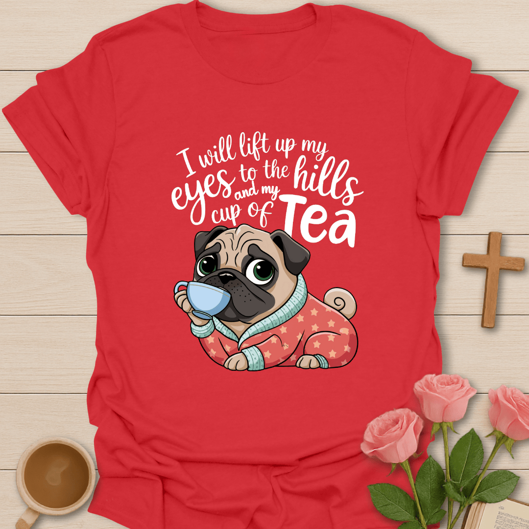 Cup Of Tea Pug T-Shirt