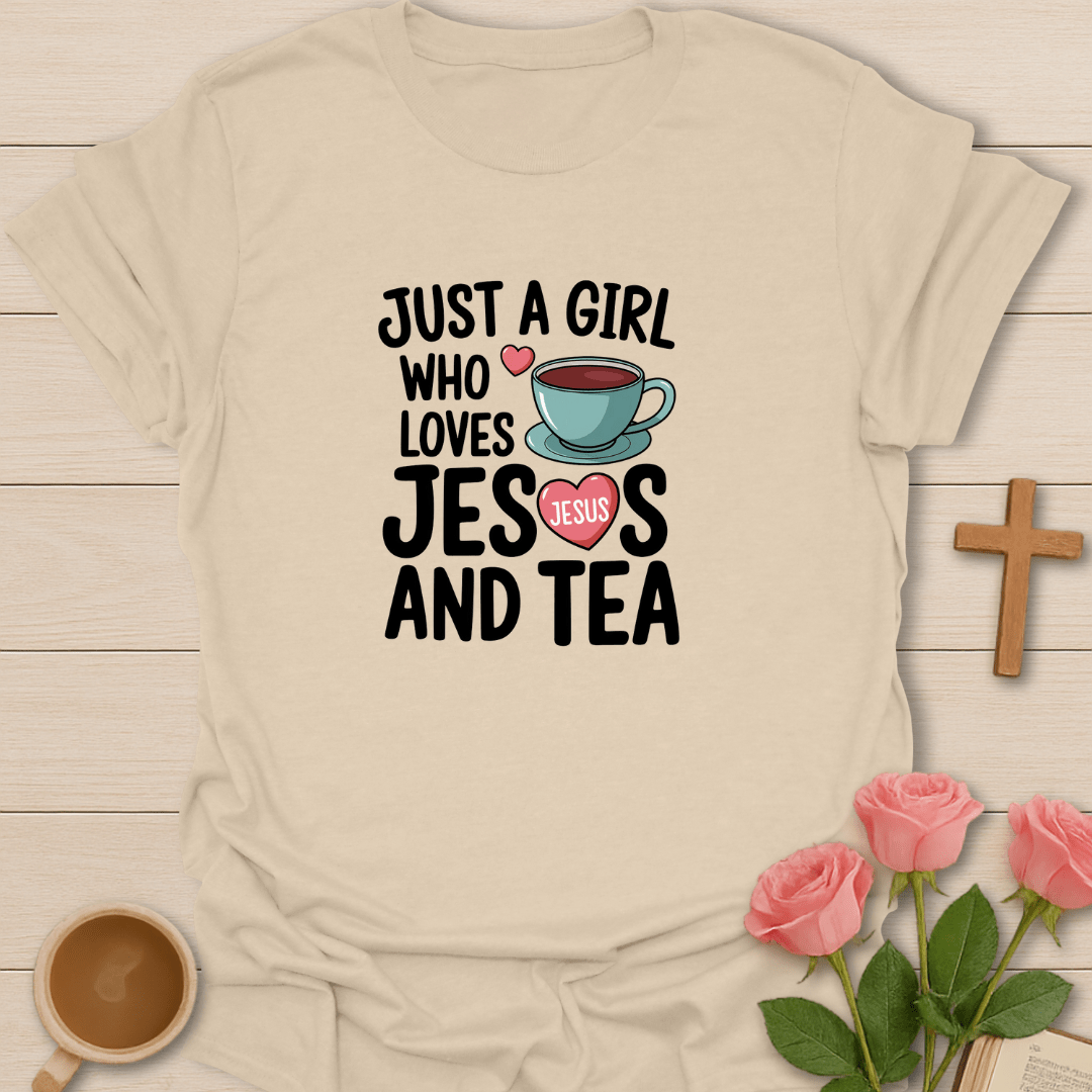 Loves Jesus And Tea T-Shirt T-Shirt