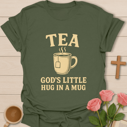 Tea God's Hug T-Shirt - Kozzy Co Military Green / S