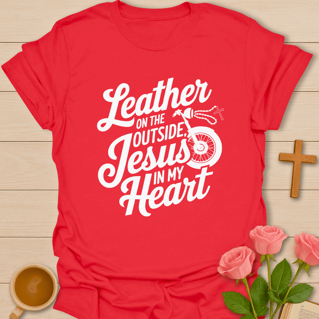 Jesus In My Heart Biker T-Shirt