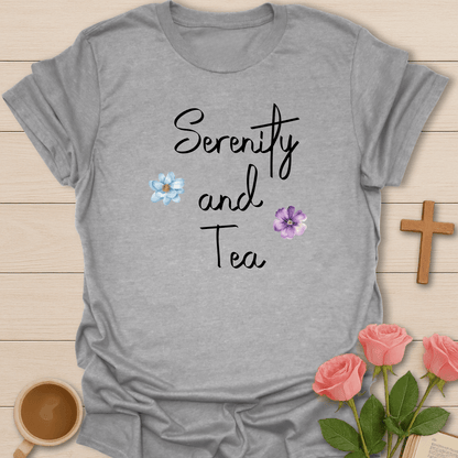 Serenity and Tea T-Shirt - Kozzy Co Sport Grey / S