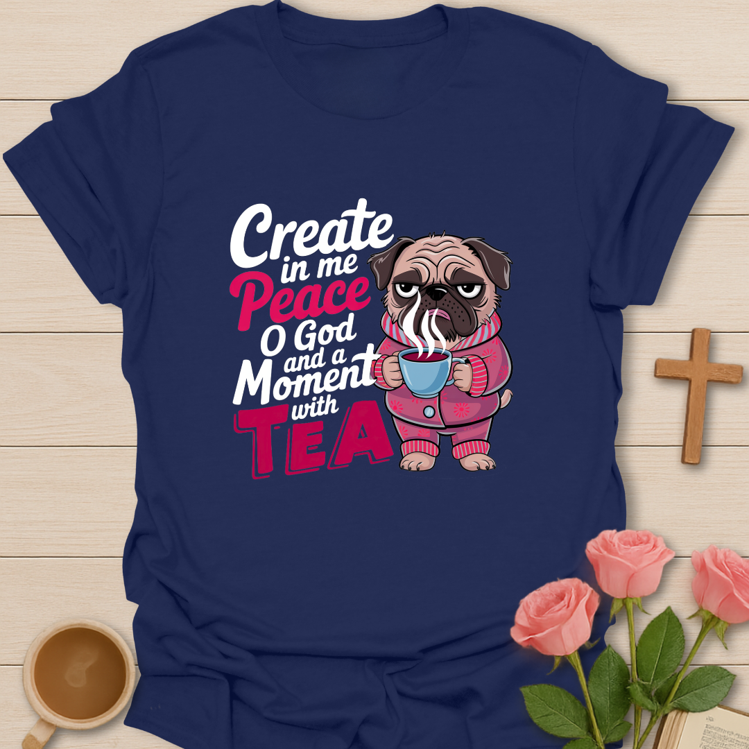 Faith & Tea Pug T-Shirt