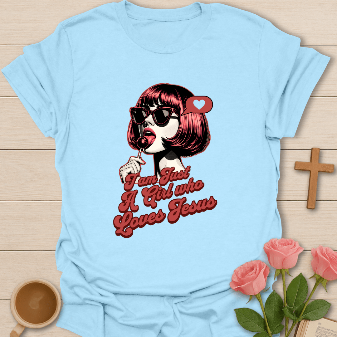 Lollipop Girl T-Shirt - Kozzy Co Light Blue / S