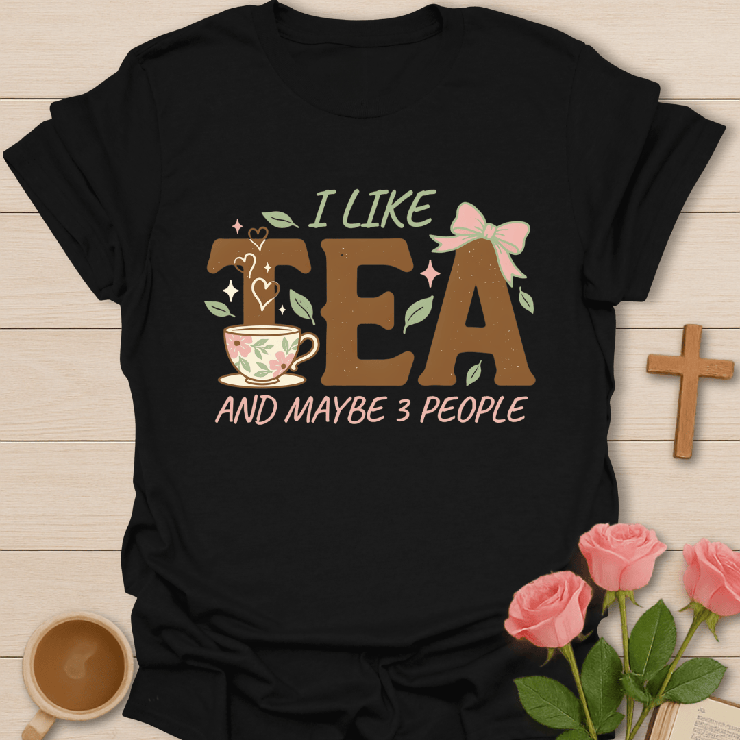 Floral Tea Lover Introvert T-Shirt KozzyCo Christian and tea lover design