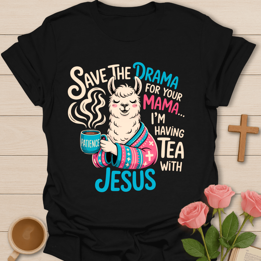 Llama Tea Jesus T-Shirt T-Shirt