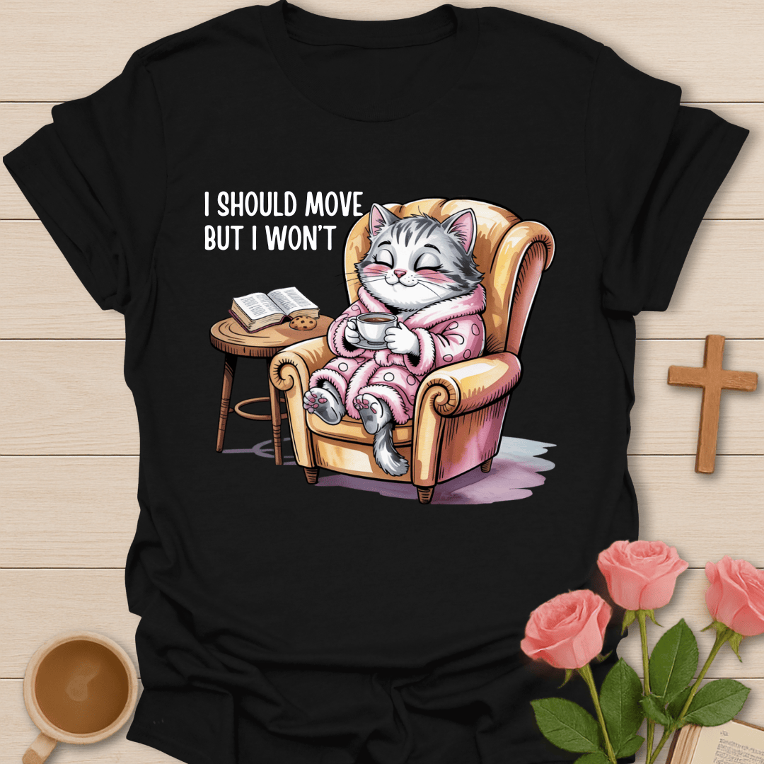 Cozy Devotion Cat Tea T-Shirt T-Shirt