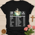 Jesus & Tea Nutrition Facts T-Shirt T-Shirt