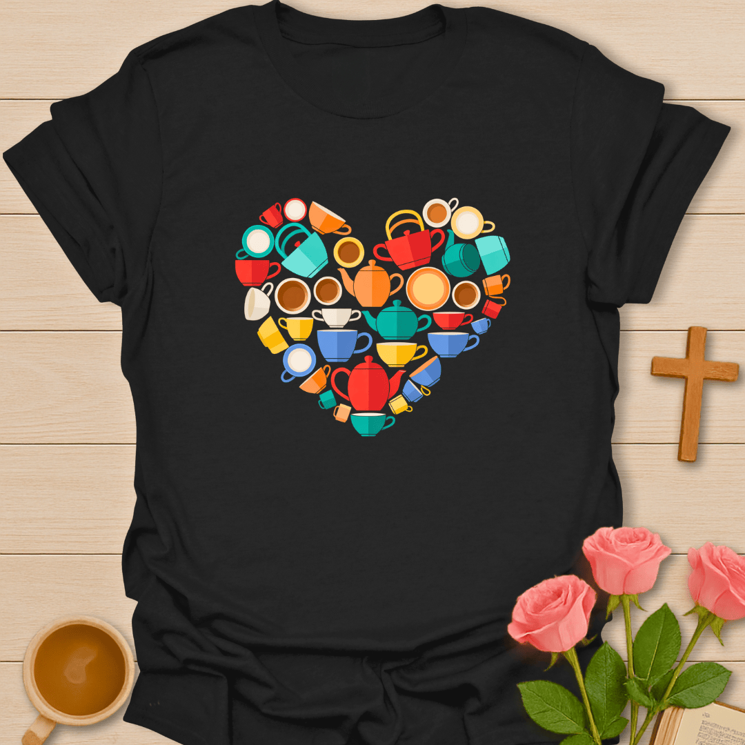 Tea Lover Heart T-Shirt T-Shirt