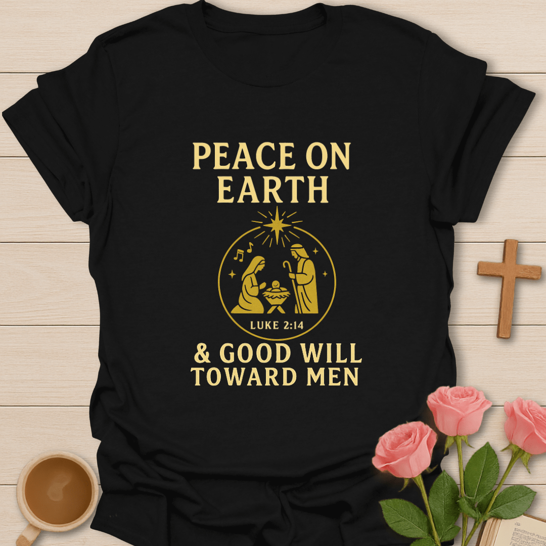 Peace On Earth Christmas T-Shirt T-Shirt
