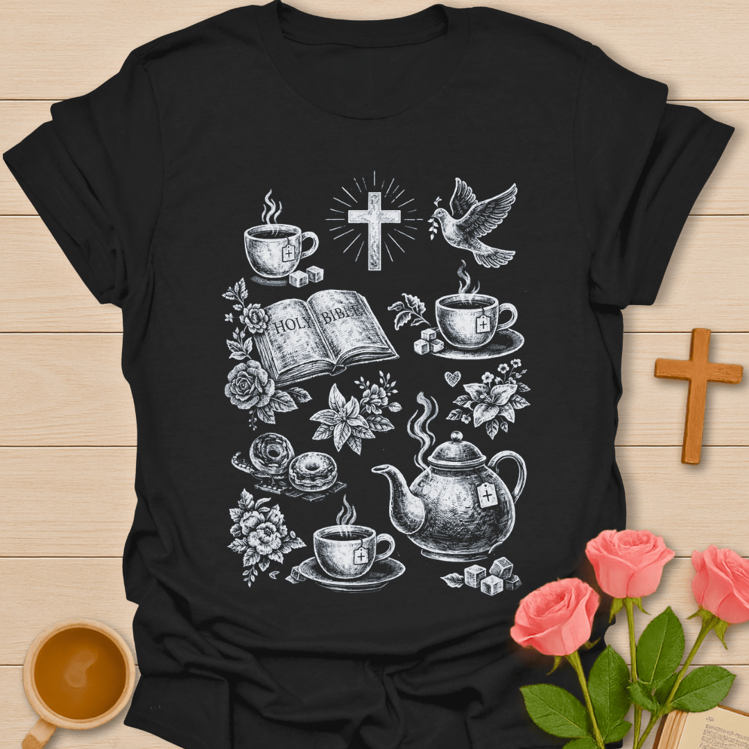 90's Vintage Faith & Tea Devotion T-Shirt T-Shirt