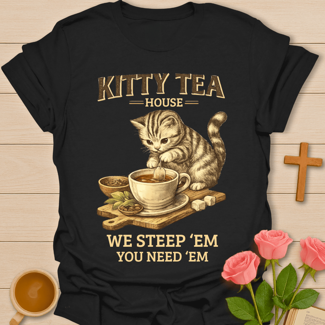 Kitty Tea House T-Shirt T-Shirt