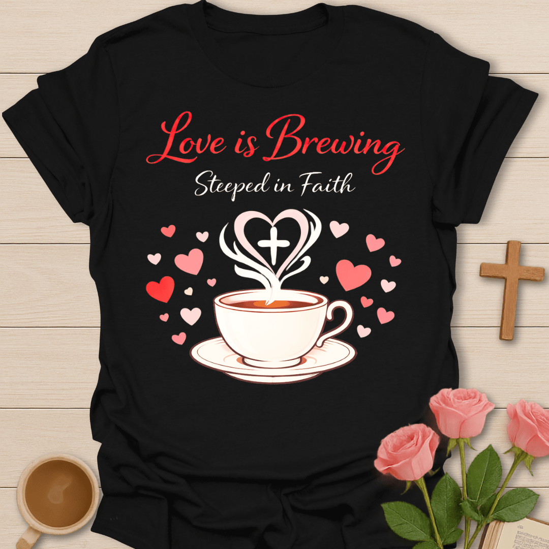 Love is Brewing Faith Tea  T-Shirt T-Shirt