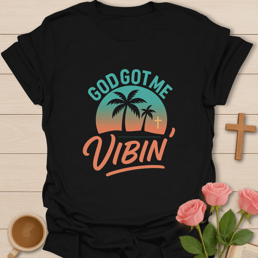 God Got Me Vibin' T-Shirt - Kozzy Co Black / S